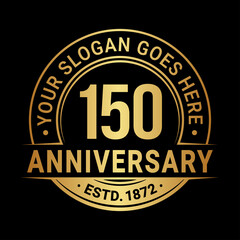 Fototapeta premium 150 years anniversary logo design template. Vector illustration.