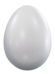 Realistic 3D illustration of the white Easter chicken egg rendered as background