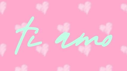 Valentine's day gift cart with for ti amo text. Love related items. Home decoration printable.