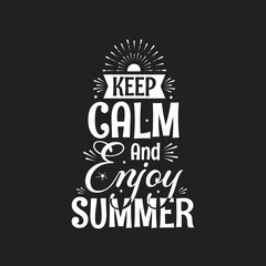 Summer hand drawn,enjoy summer quote free and vector