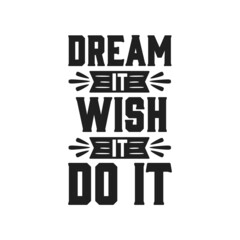 Fototapeta premium Dream lettering design and white background 