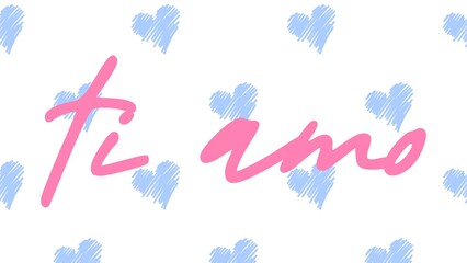 Valentine's day gift cart with for ti amo text. Love related items. Home decoration printable.