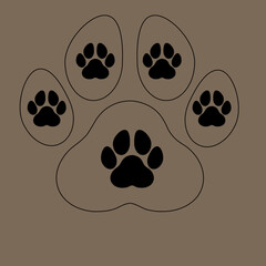 Fototapeta premium Pawn dog cute design for presentations, banners and prints