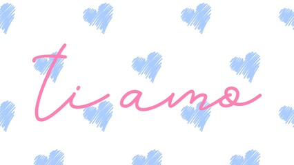 Valentine's day gift cart with for ti amo text. Love related items. Home decoration printable.