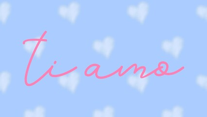 Valentine's day gift cart with for ti amo text. Love related items. Home decoration printable.