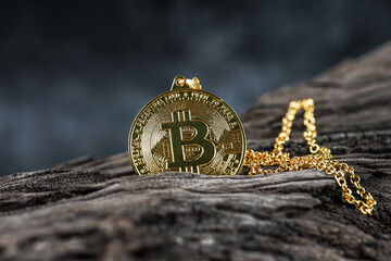 Gold Bitcoin electronic computer processor board