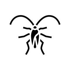 cockroach insect glyph icon vector. cockroach insect sign. isolated contour symbol black illustration