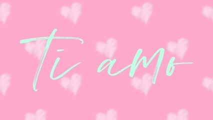 Valentine's day gift cart with for ti amo text. Love related items. Home decoration printable.