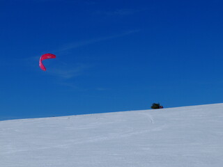 Snowkite et rando au col des Supeyres