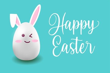 Easter egg, easter Bunny. Vector illustration.