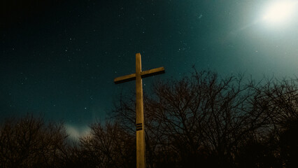 cross in the night