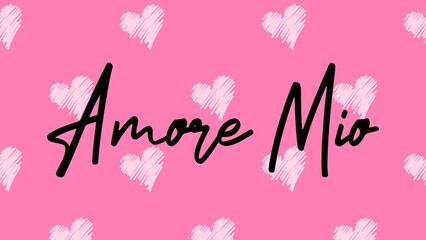 Valentine's day gift cart with for Amore Mio text. Love related items. Home decoration printable.
