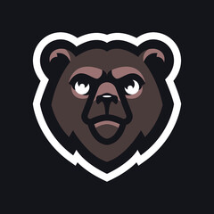 Bear head mascot vector. Bear head logo for sport or esport team..