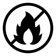 Fire Cautiuon Flat Icon Isolated On White Background