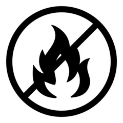 Fire Cautiuon Flat Icon Isolated On White Background