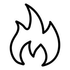 Fire Flame Flat Icon Isolated On White Background