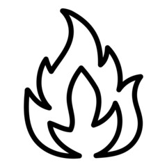 Fire Flame Flat Icon Isolated On White Background