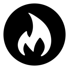 Fire Flame Flat Icon Isolated On White Background