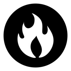 Fire Flame Flat Icon Isolated On White Background