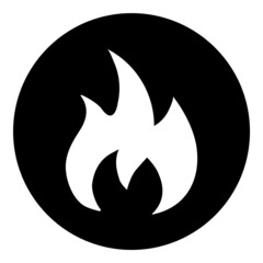 Fire Flame Flat Icon Isolated On White Background