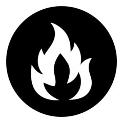 Fire Flame Flat Icon Isolated On White Background