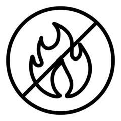 Fire Cautiuon Flat Icon Isolated On White Background