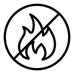 Fire Cautiuon Flat Icon Isolated On White Background