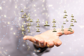 hierarchy connection team group digital