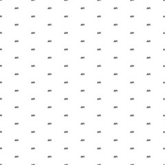 Square seamless background pattern from geometric shapes. The pattern is evenly filled with small black api symbols. Vector illustration on white background