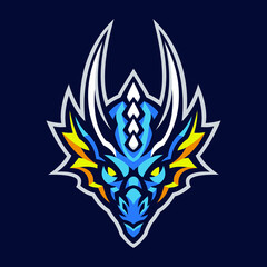 Dragon esport gaming mascot logo template. 