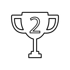 Second Place Award Line Icon