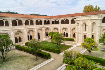Fototapeta premium The Alcobaca Monastery Mosteiro de Santa Maria de Alcobaca in Alcobasa. Portugal.
