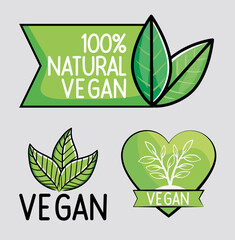 natural and vegan badges