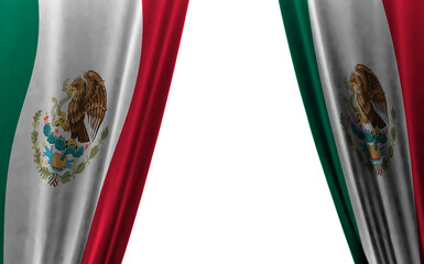 Flag of Mexico against white background. 3d illustration