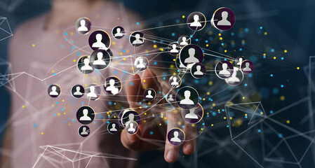  people network structure HR - Human resources management and recruitment