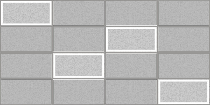 Suspended cassette plasterboard ceiling with built-in neon LED light seamless pattern. False ceiling for office and home. Grid vector background with plaster texture. Contemporary interior design