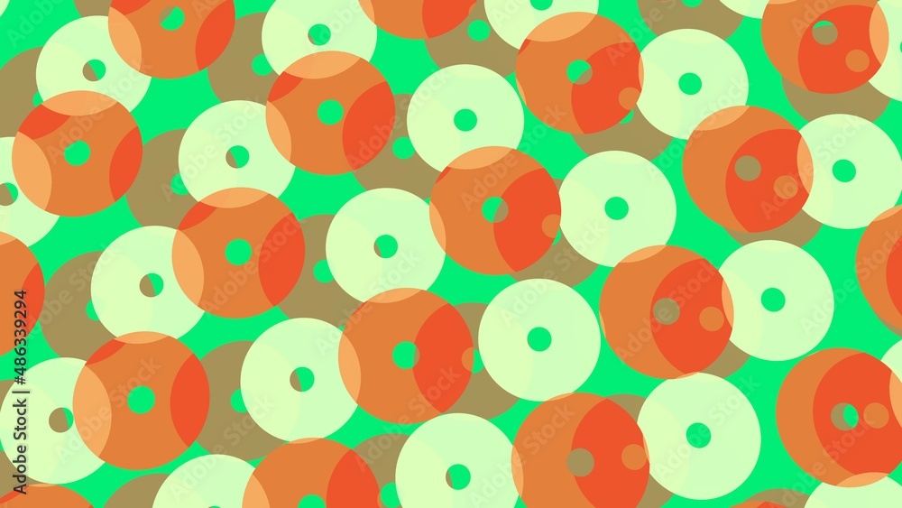 Poster abstract pattern of colored circles. disco.