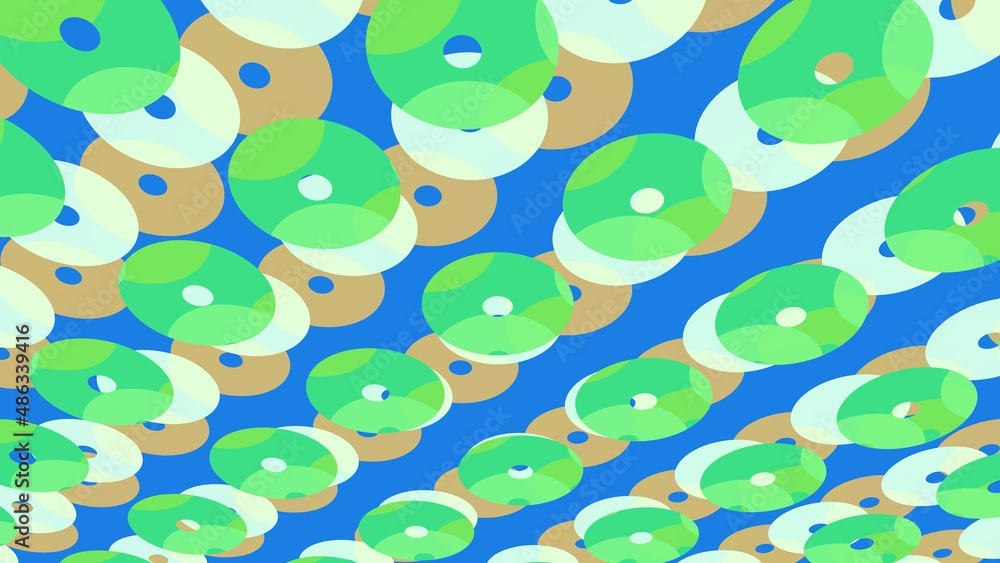 Poster abstract background from colored circles. pattern.