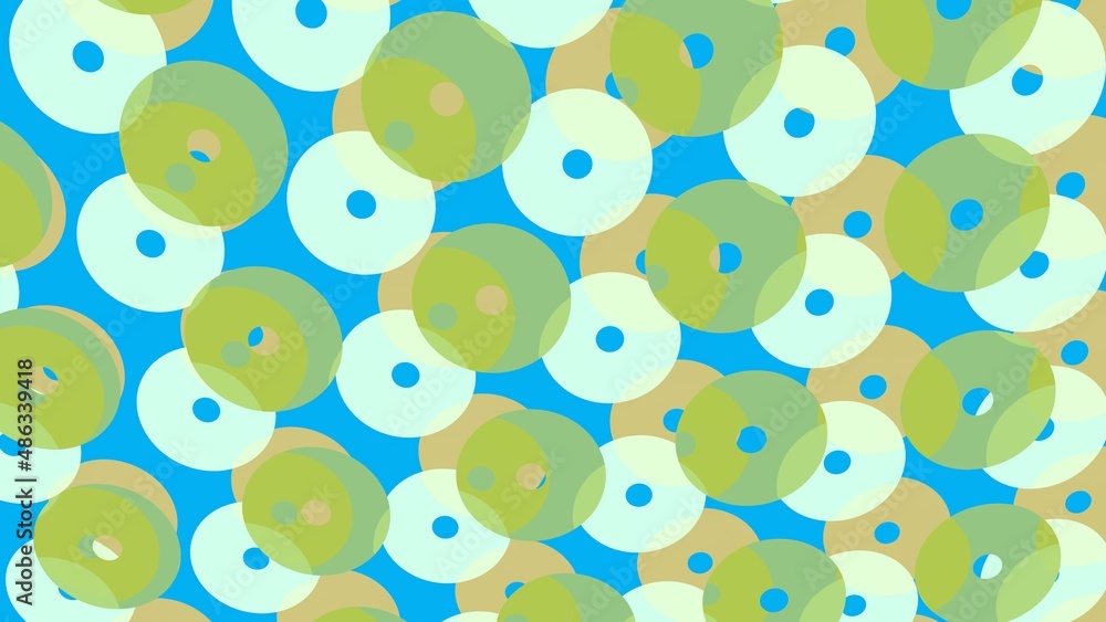 Poster abstract pattern of colored circles. disco.
