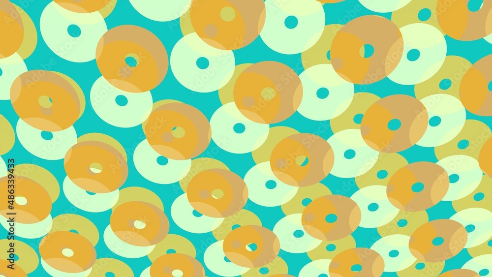 Poster abstract pattern of colored circles. disco.