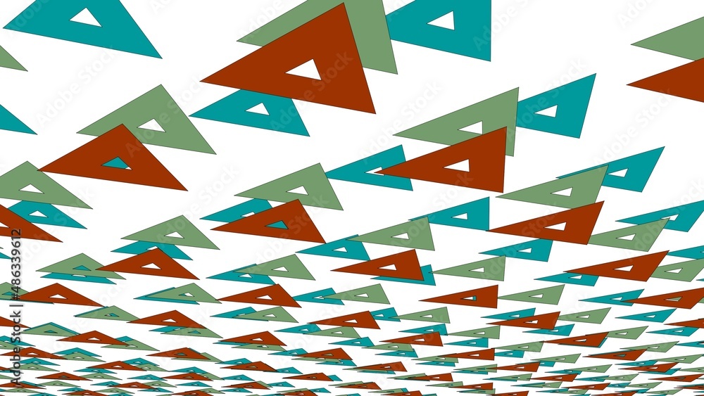 Poster abstract background from colored triangles. pattern.