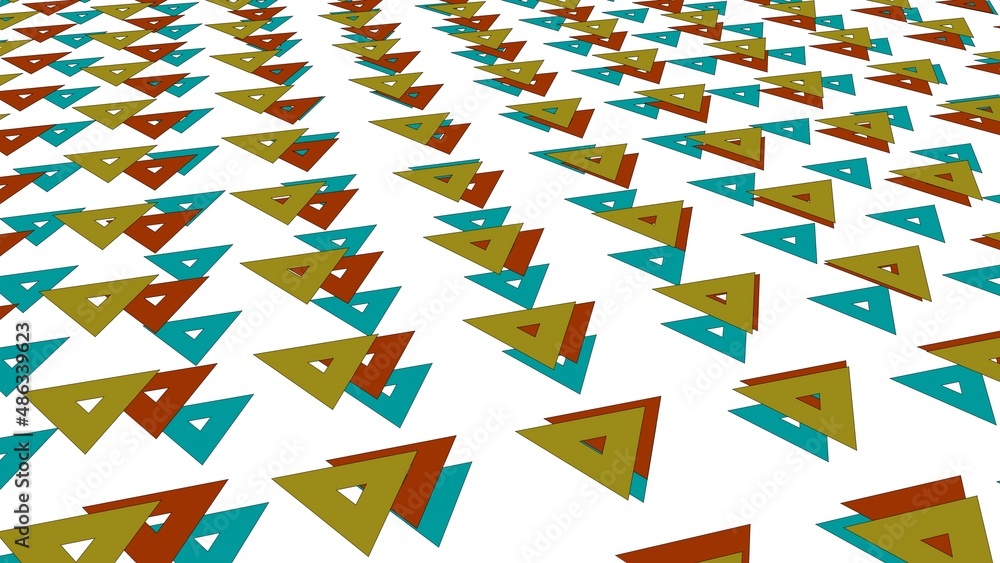 Poster abstract background from colored triangles. pattern.