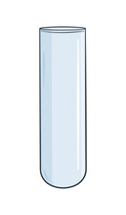 Empty test tube. Cartoon. Vector illustration