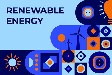 Obraz premium abstract renewable energy background ecology environment infographics