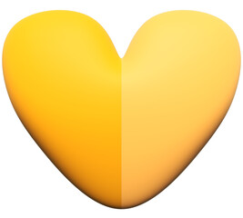 Heart isolated - 2 halfs fitted together