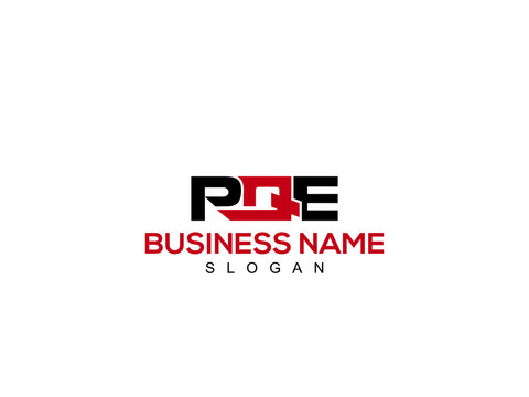 Initial Alphabet PQE Letter Logo, Monogram PQ QP logo icon design