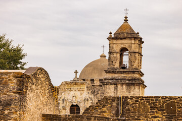 Overcast view of the Mission San Jose Church