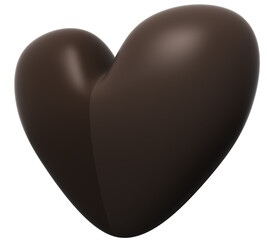 Heart isolated - 2 halfs fitted together