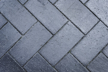 Close-up, Dark gray concrete paving slabs.