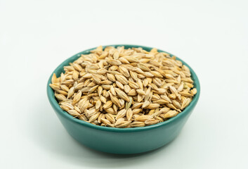 Highland barley seeds on a monochrome background